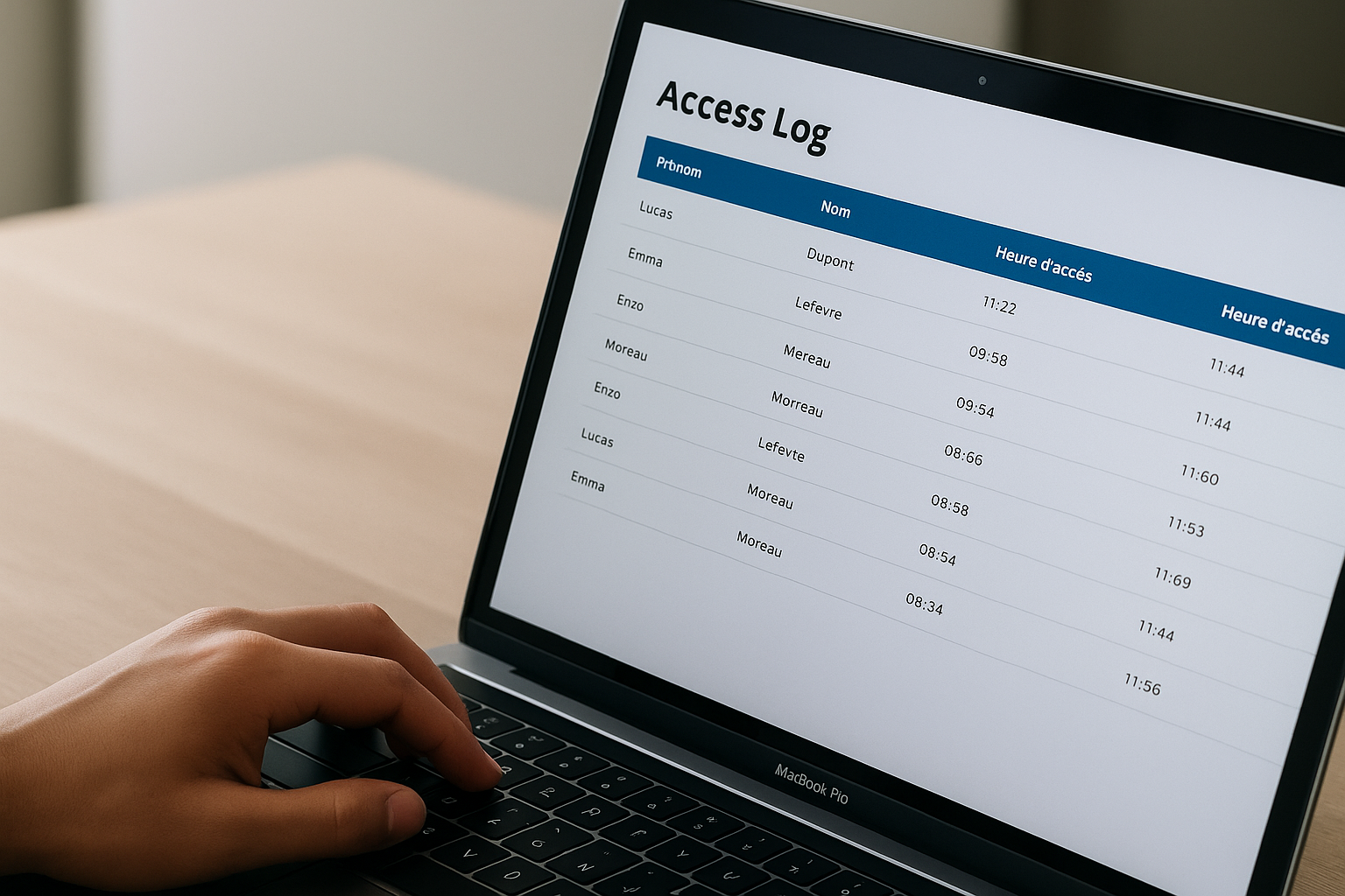 Historique des accès